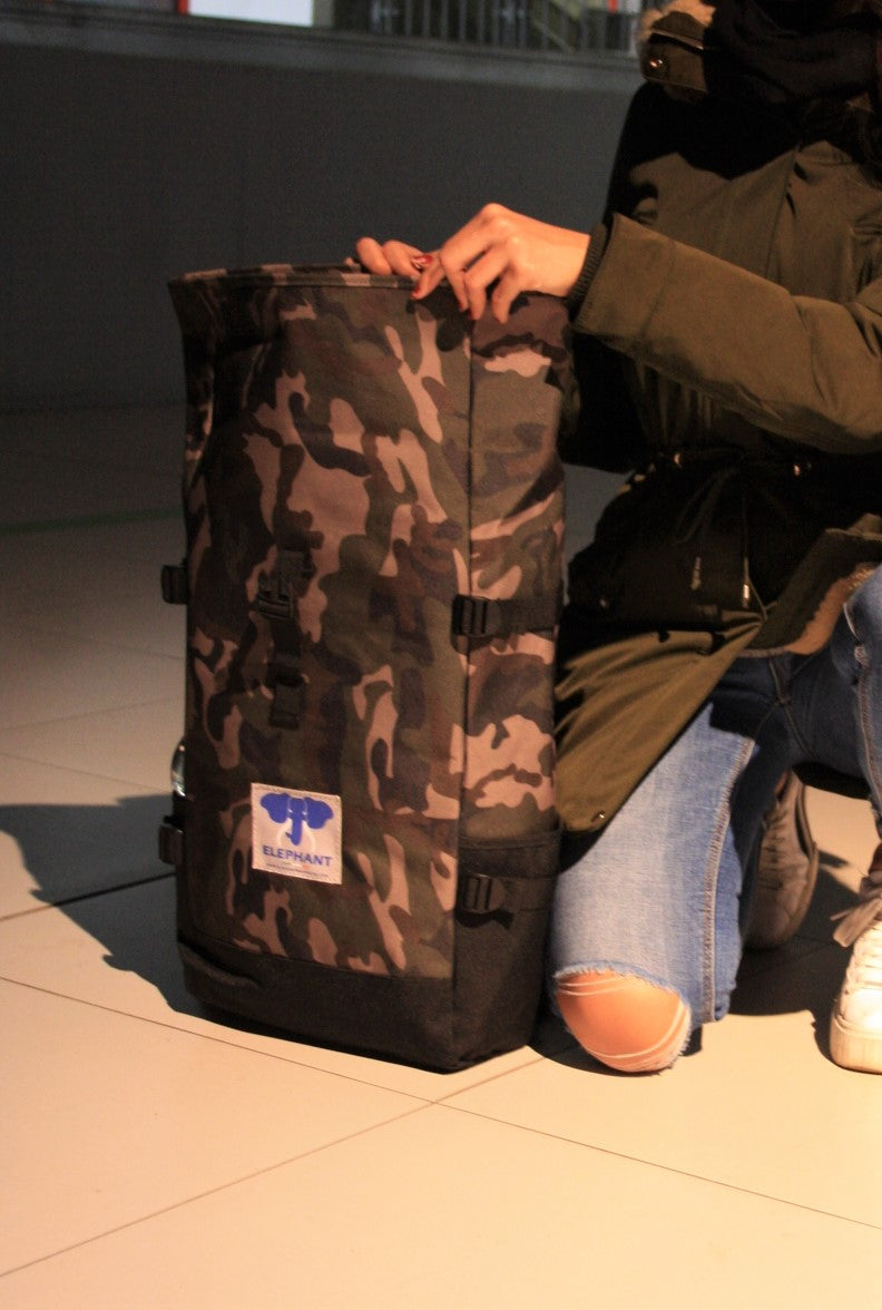 Zaino Roll top 22 lt - Jungle Camo/Nero